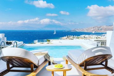 The luxurious Myconian Naia is an easy ten-minute stroll into town if you can tear yourself away.